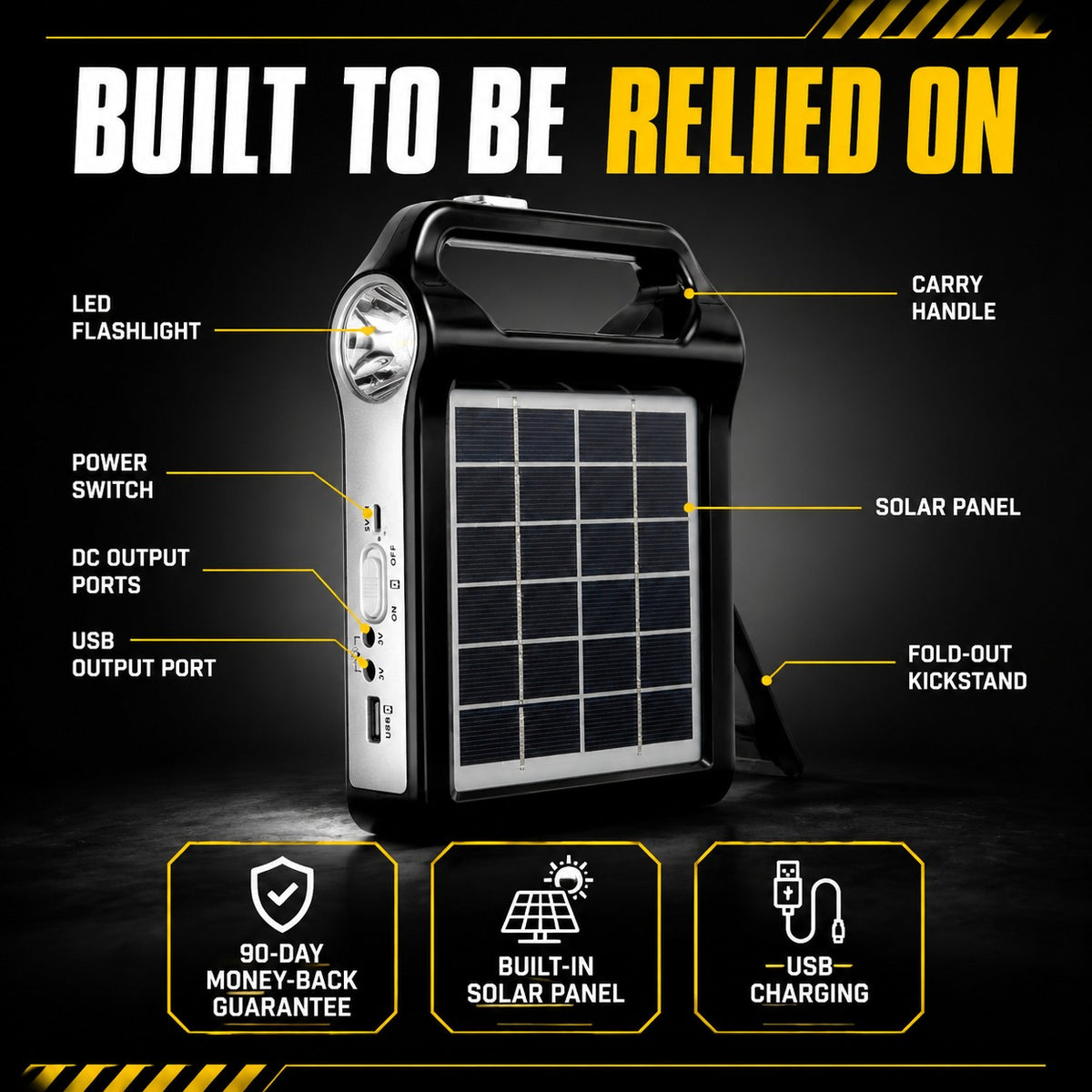 Portable solar power station guarantee and key features