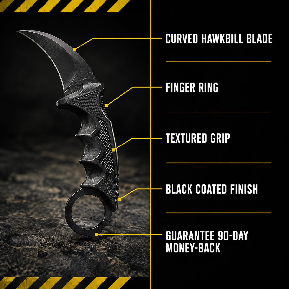 Karambit knife specification callouts