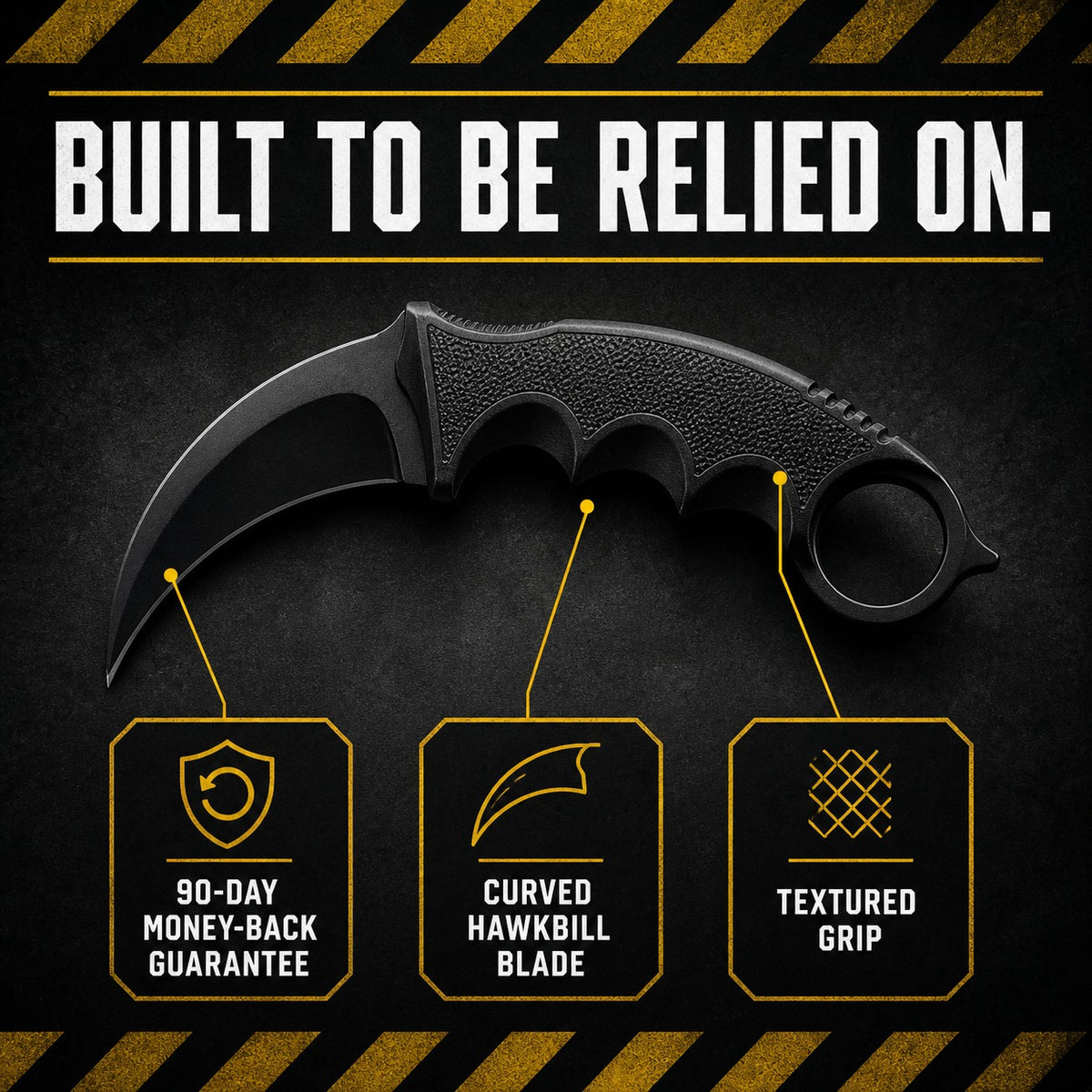 Karambit knife guarantee and key features