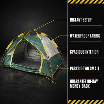 Quick Popup Tent specification card