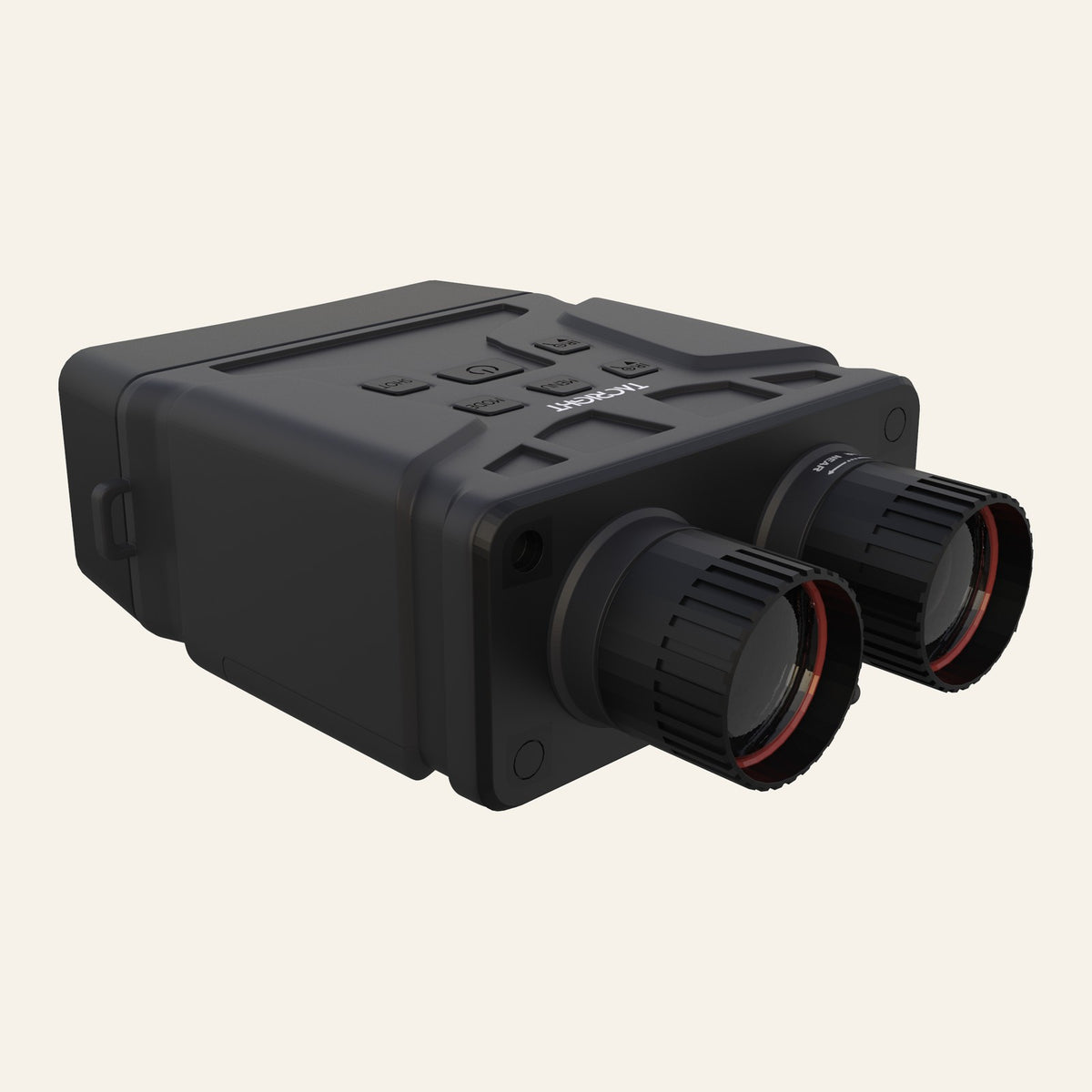 Night vision binoculars three-quarter view