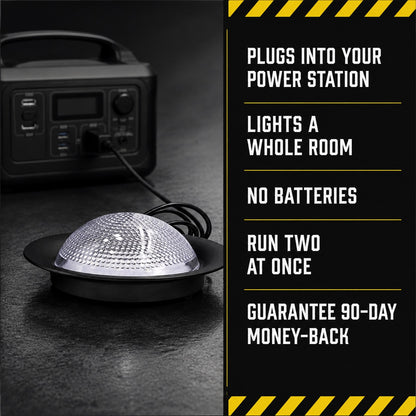 Power station light bulb specification card