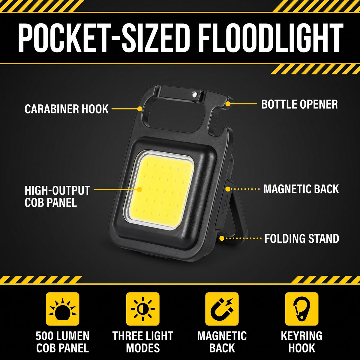 Tacright Keychain Light features labelled