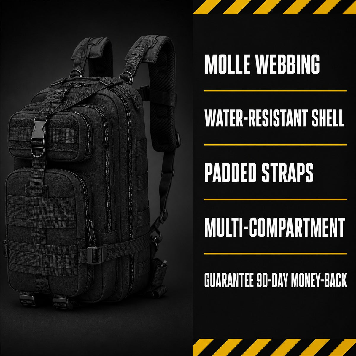 Tactical backpack specification card