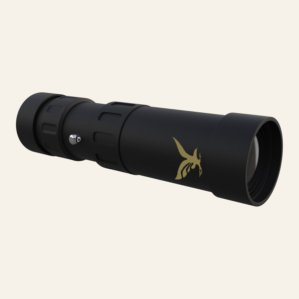 Telescope Monocular at an angle showing the objective lens